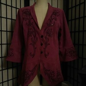 Bob Mackie Wearable Art Blazer/Jacket Grape M